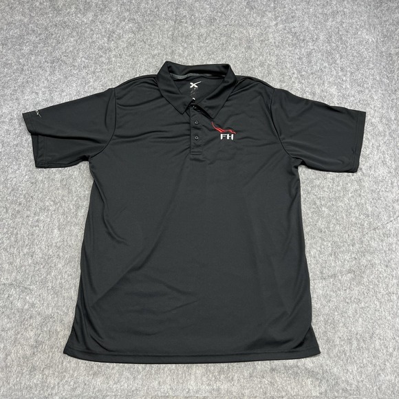 SpaceX Polo Shirt Mens 3X Black FH Logo Short Sleeve Performance Golf Casual
